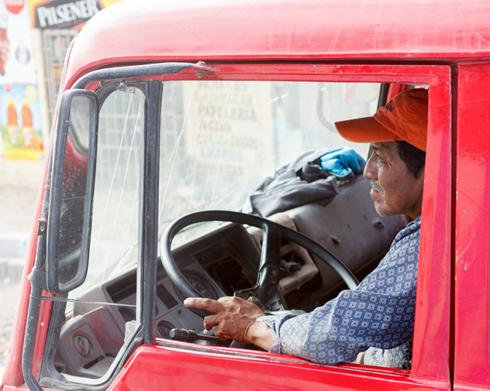 Truck driver. Salinas, Ecuador.