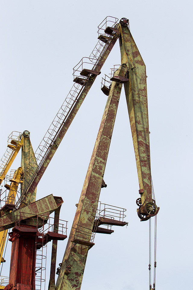 Crane on dock, Provideniya