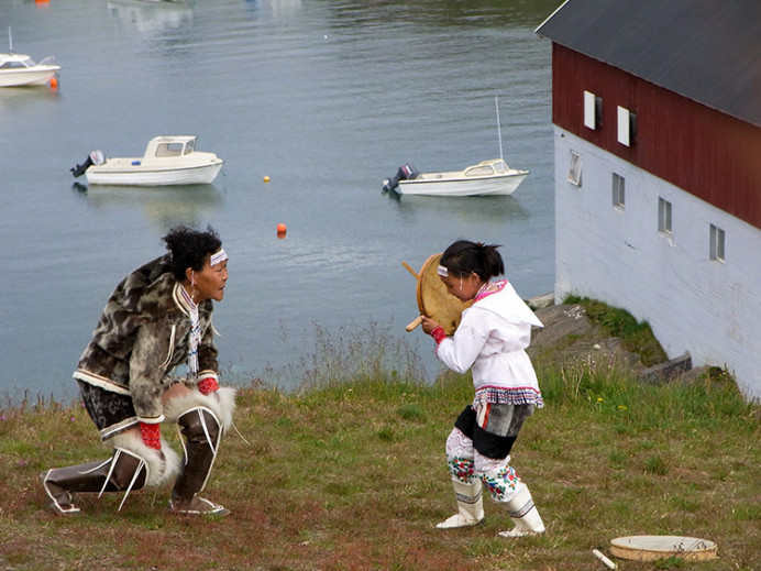 Drum dancers, Ammassalik (Tasiillaq), East Greenland