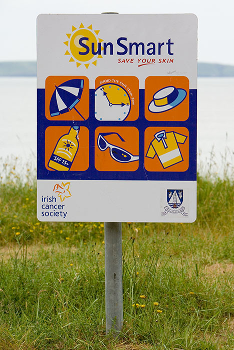 Beach sign, Dunmore East, Co. Waterford, Ireland