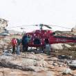 Medical evacuation helicopter, landed in Napassorssuaq Fjord to pick up a patient.